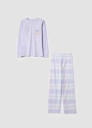 FETE - OVS Kids Pijama Maneca Lunga Violet Pal Fete 10-15 Ani