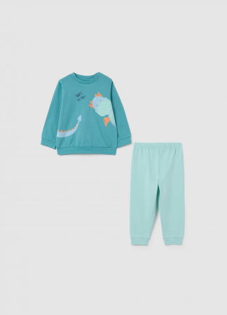 Pijamale - OVS Kids Pijama Pastel Turquoise Baieti 9-36 Luni