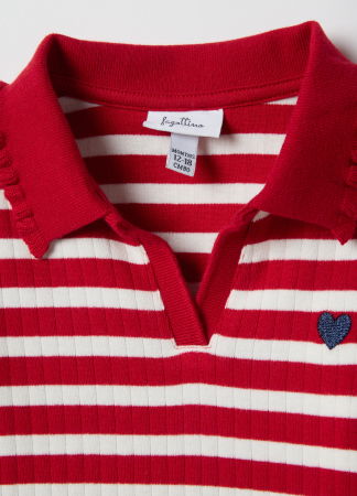 FETE - OVS Kids Polo Rosu Fete 9-36 Luni