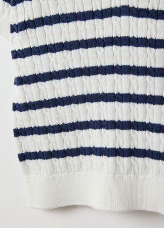 FETE - OVS Kids Polo White-Striped Blue Fete 3-10 Ani