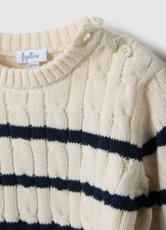 BAIETI - OVS Kids Pulover Alb Baieti 9-36 Luni