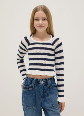 ДЕВОЧКИ - OVS Kids Свитер Для Девочек Blue/Alb 10-15 Лет