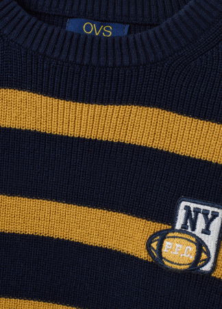 Tricotaje - OVS Kids Pulover Blue-Striped Yellow Baieti 3-10 Ani