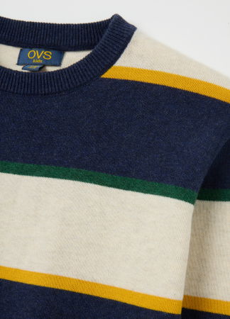Tricotaje - OVS Kids Pulover Blue/White Baieti 3-10 Ani