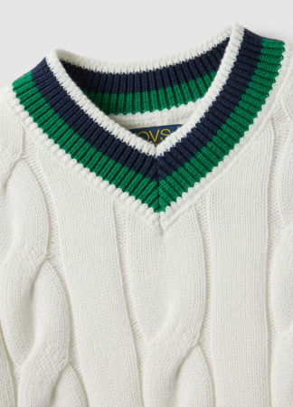 Tricotaje - OVS Kids Pulover Gri/Alb Baieti 3-10 Ani