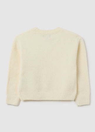 Tricotaje - OVS Kids Pulover Gri/Alb Fete 3-10 Ani