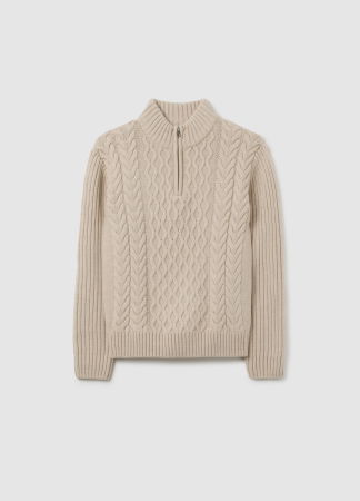 BAIETI - OVS Kids Pulover Off White Melange Baieti 10-15 Ani