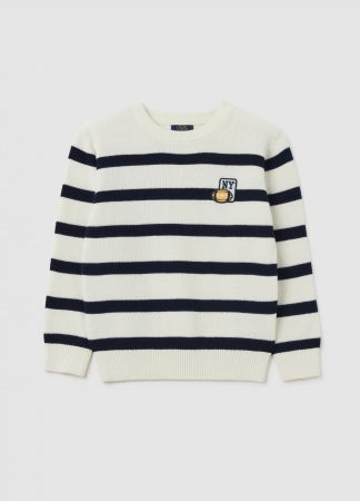 МАЛЬЧИКИ - OVS Kids Свитер Для Мальчиков White-Striped Blue 3-10 Лет