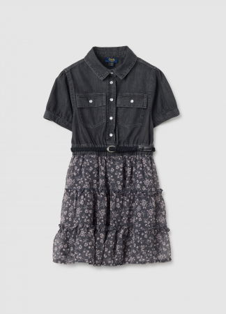 Девочки 3-10 ЛЕТ - OVS Kids Платье Для Девочек Серое 3-10 Лет