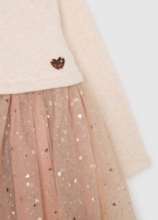 Rochii si Salopete - OVS Kids Rochie Vanilla Cream Fete 9-36 Luni