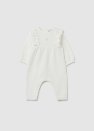 FETE - OVS Kids Salopeta Alba Fete 0-9 Luni