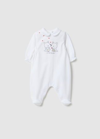 FETE - OVS Kids Salopeta Alba Fete 0-9 Luni