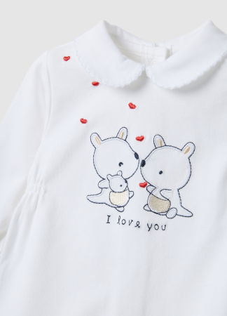 FETE - OVS Kids Salopeta Alba Fete 0-9 Luni