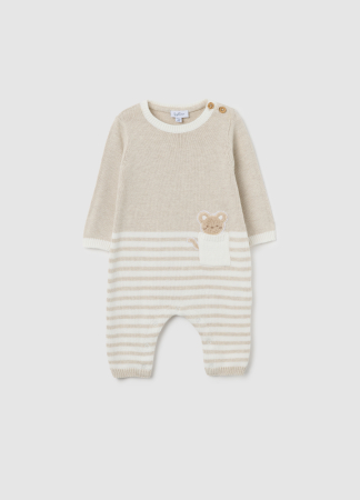 BAIETI - OVS Kids Salopeta Beige Melange Baieti 0-9 Luni