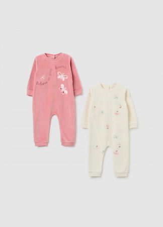 Pijamale - OVS Kids Salopeta-Pijama Piersic Baieti 9-36 Luni