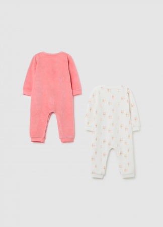 Pijamale - OVS Kids Salopeta-Pijama Roz Baieti 9-36 Luni