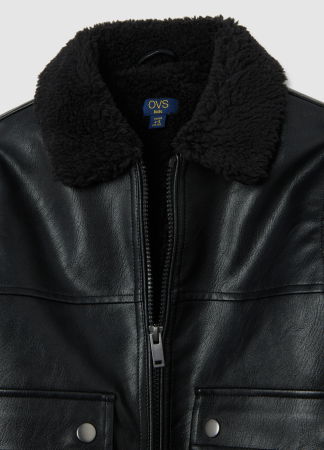 Куртки и Жакеты - OVS Kids Зимняя Теплая Куртка Для Мальчиков Чёрная 3-10 Лет