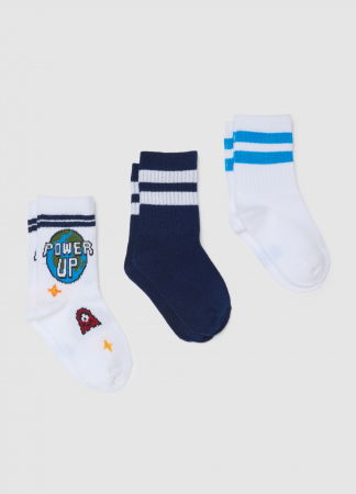 BAIETI - OVS Kids Set Ciorapi White/Blue  Baieti 10-15 Ani