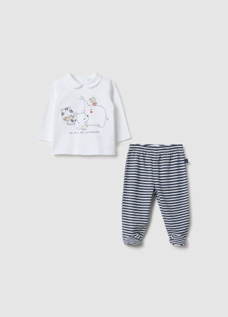 FETE - OVS Kids Set Hanorac+Jogger Alb Fete 0-9 Luni