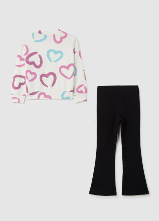 Fetite 3-10 ANI - OVS Kids Set Hanorac+Jogger Blanc De Blanc Fete 3-10 Ani