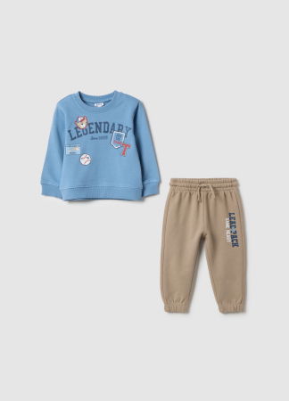 BAIETI - OVS Kids Set Hanorac+Jogger Light Blue Baieti 9-36 Luni