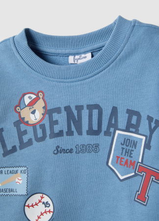 BAIETI - OVS Kids Set Hanorac+Jogger Light Blue Baieti 9-36 Luni