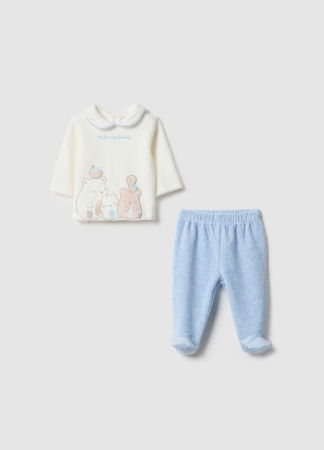 МАЛЬЧИКИ - OVS Kids Набор Толстовок + Джоггер Для Мальчиков Light Blue Melange 0-9 Месяцев