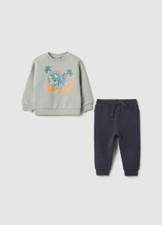 BAIETI - OVS Kids Set Hanorac+Jogger Verde Baieti 9-36 Luni