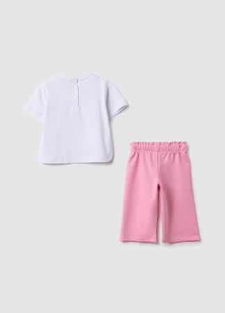 FETE - OVS Kids Set Tricou+Jogger Brilliant White Fete 9-36 Luni