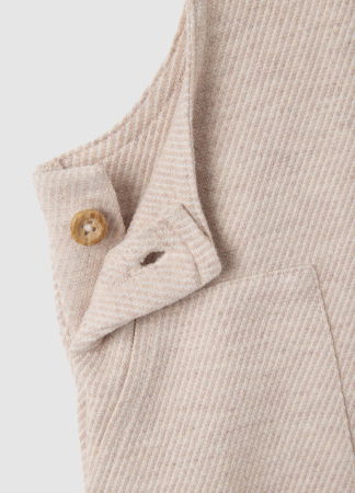 BAIETI - OVS Kids Set Tricou + Pantaloni Beige Melange Baieti 0-9 Luni