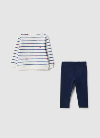 FETE - OVS Kids Set Tricou+Pantaloni Lucent White Fete 9-36 Luni