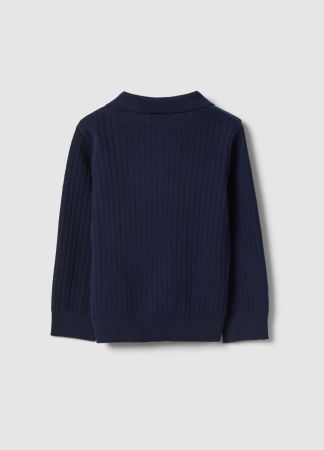 Hanorace - Tricou Polo Maneca Lunga Dark Blue Baieti 9-36 Luni