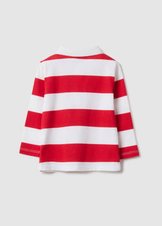 МАЛЬЧИКИ - OVS Kids Поло С Длинным Рукавом Для Мальчиков Красный/Белый 9-36 Месяцев