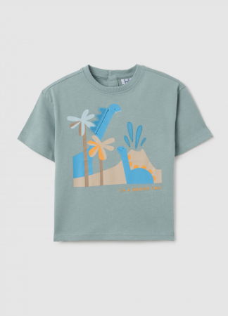 Tricouri si Polo - OVS Kids Tricou Silver Blue Baieti 9-36 Luni