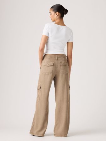 FEMEI - Pantaloni Bej Baggy Femei