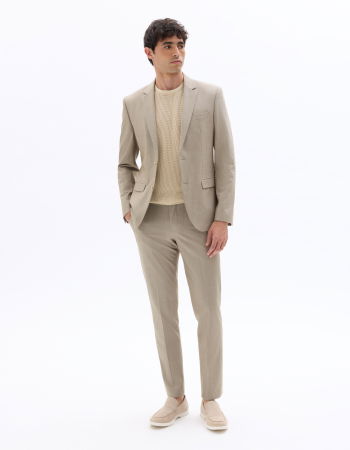 BARBATI - Pantaloni Bej Închis Slim Barbati