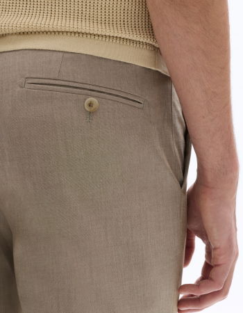 Pantaloni - Pantaloni Bej Închis Slim Barbati