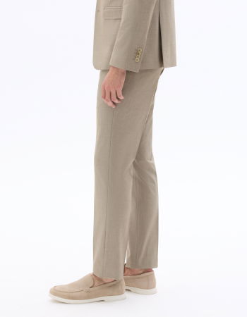 Pantaloni - Pantaloni Bej Închis Slim Barbati