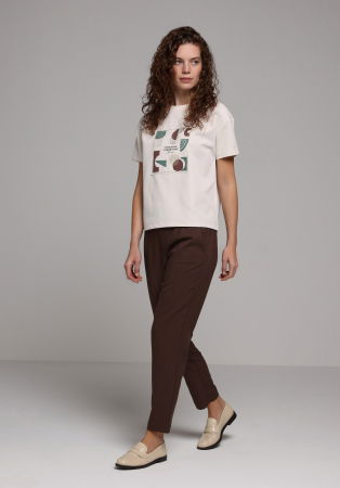 Брюки - Женские Брюки Бежевые Regular