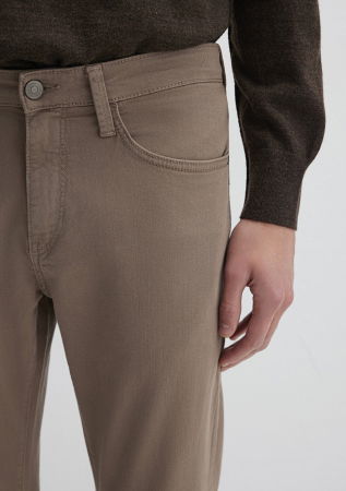 Pantaloni - Pantaloni Bej Slim Straight Barbati