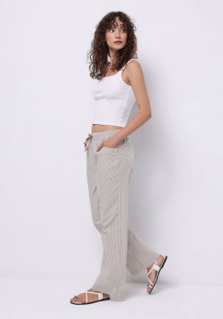 FEMEI - Pantaloni Bej Straight Femei