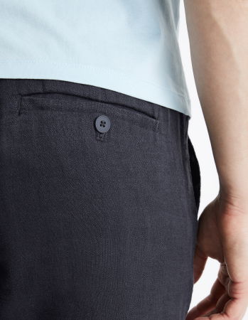 Pantaloni - Pantaloni Bleumarin Straight Barbati