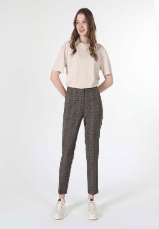 FEMEI - Pantaloni Maro Regular Femei