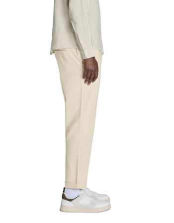 BARBATI - Pantaloni Crem Straight Barbati