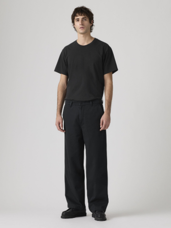 Pantaloni - Pantaloni Negri Baggy Barbati