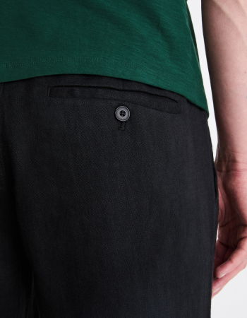 Pantaloni - Pantaloni Negri Straight Barbati