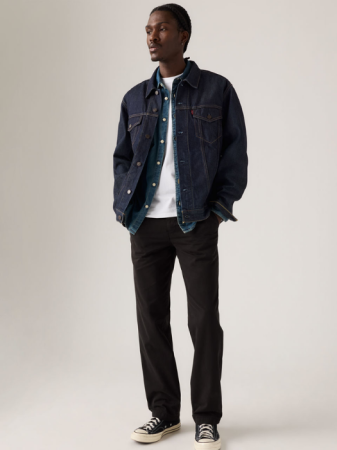 Pantaloni - Pantaloni Negri Straight Barbati