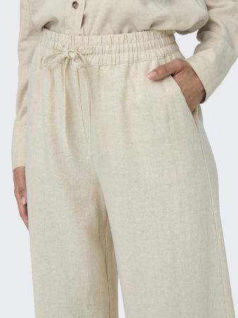 Pantaloni - Pantaloni Oatmeal Melange  Loose Femei