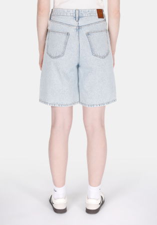 Pantaloni Scurti - Pantaloni Scurti Albastri Deschisi Regular Femei