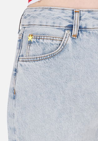 Pantaloni Scurti - Pantaloni Scurti Albastri Regular Femei